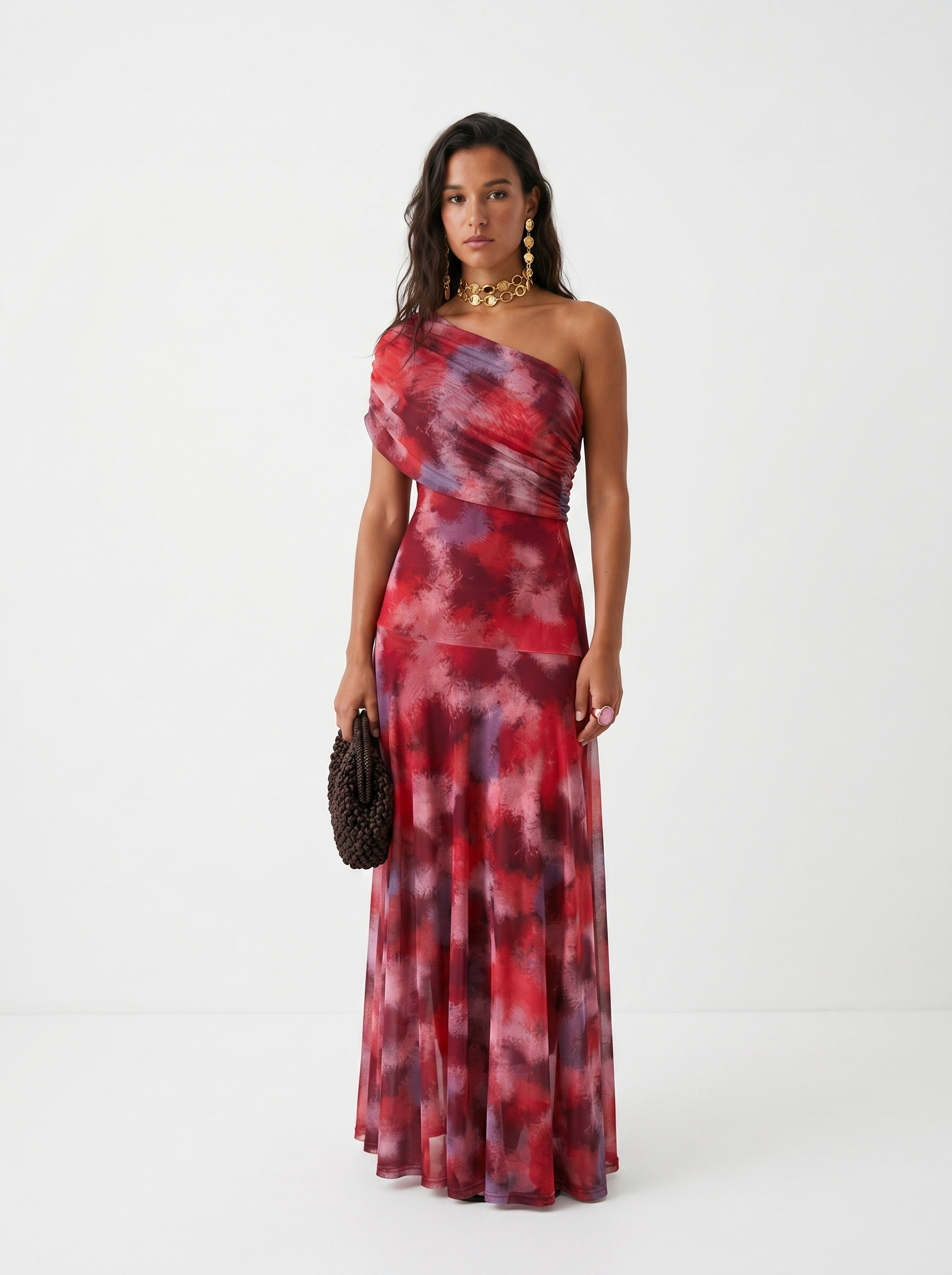 Thea | One Shoulder Print Maxi Dress