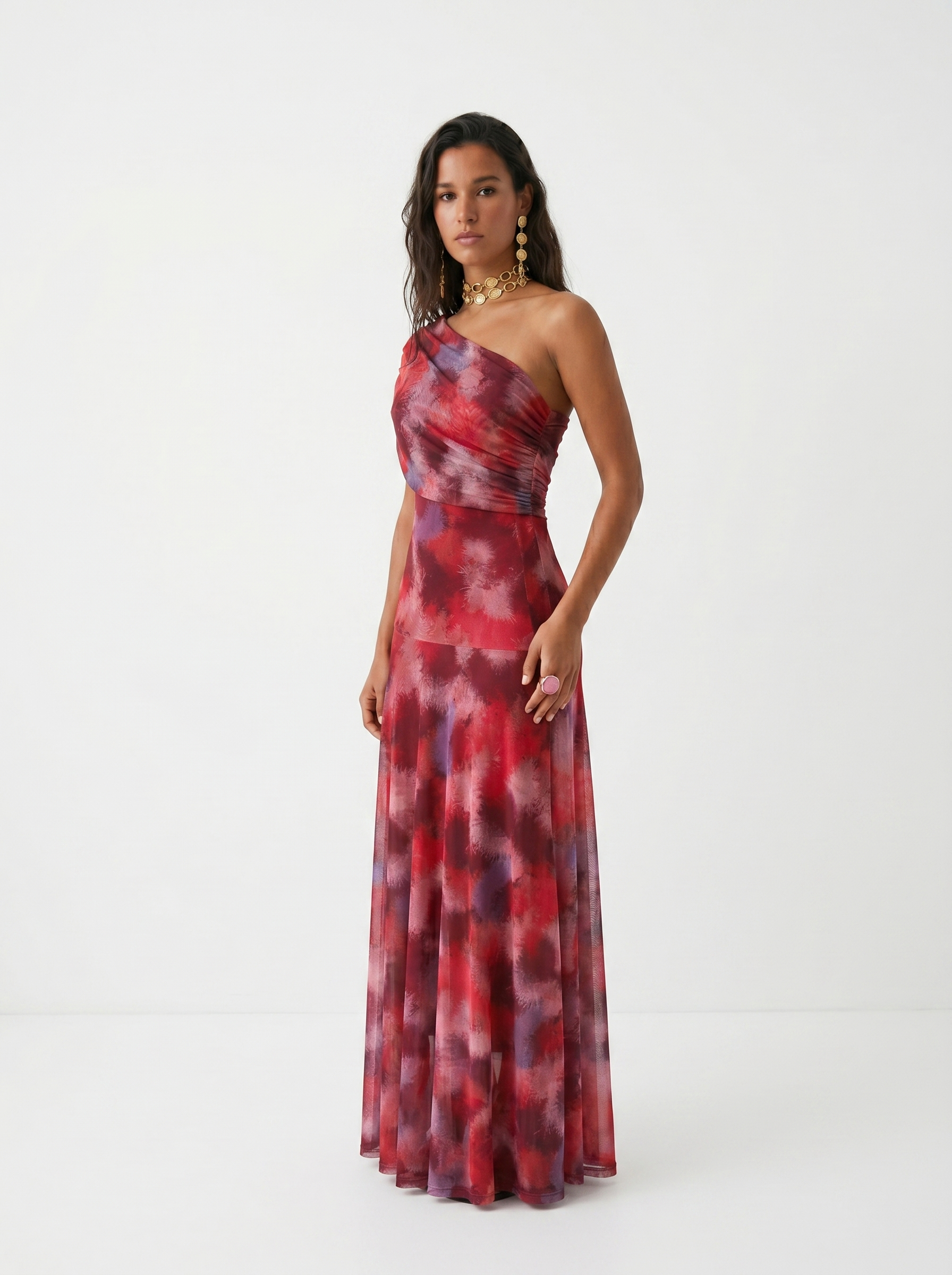 Thea | One Shoulder Print Maxi Dress