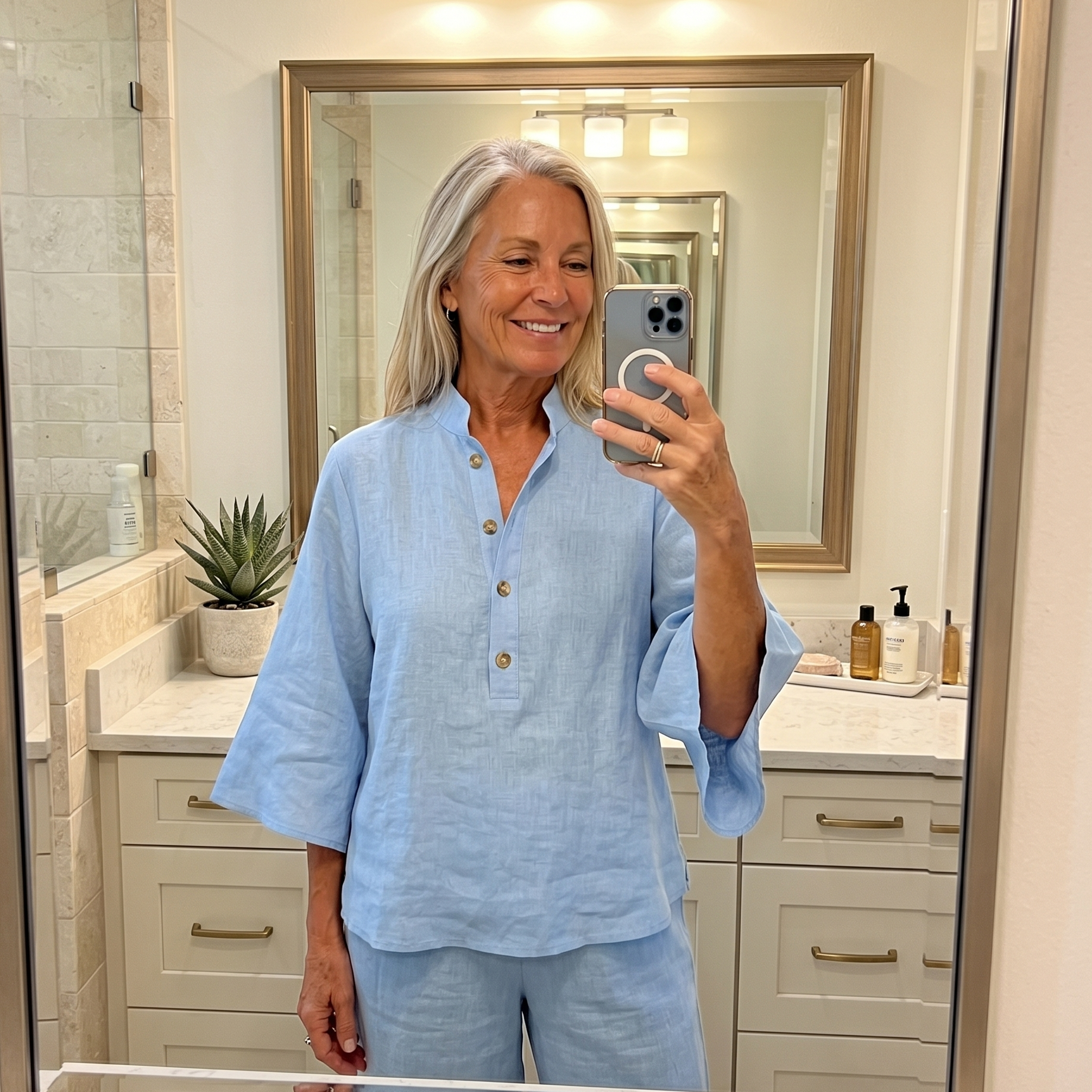 Maribel | Flared Casual Summer Linen Set