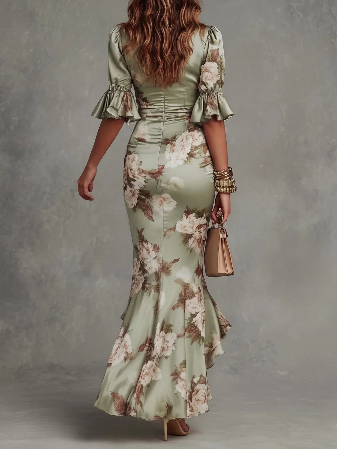 Talia | Blooming Ruffle Hem Maxi Dress