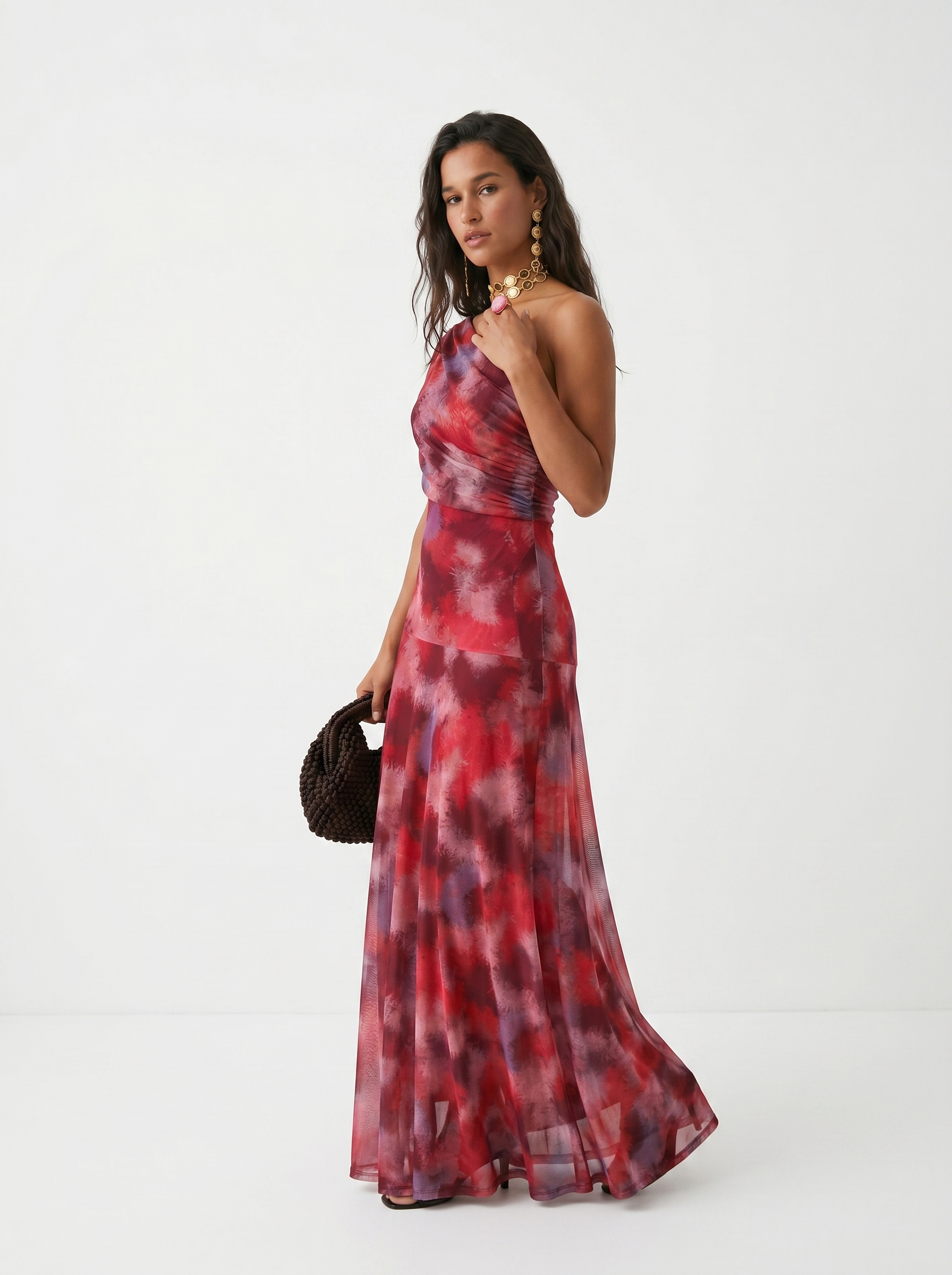 Thea | One Shoulder Print Maxi Dress