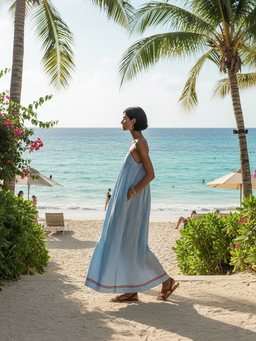 Petra | Striped Maxi Dress