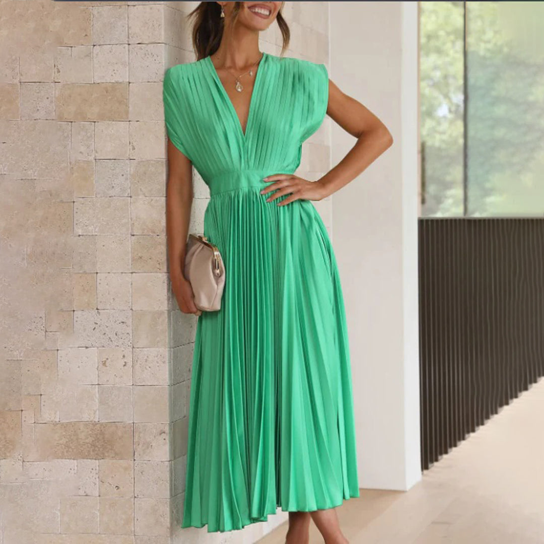 Philippa | Timeless Pleated Midi Dress