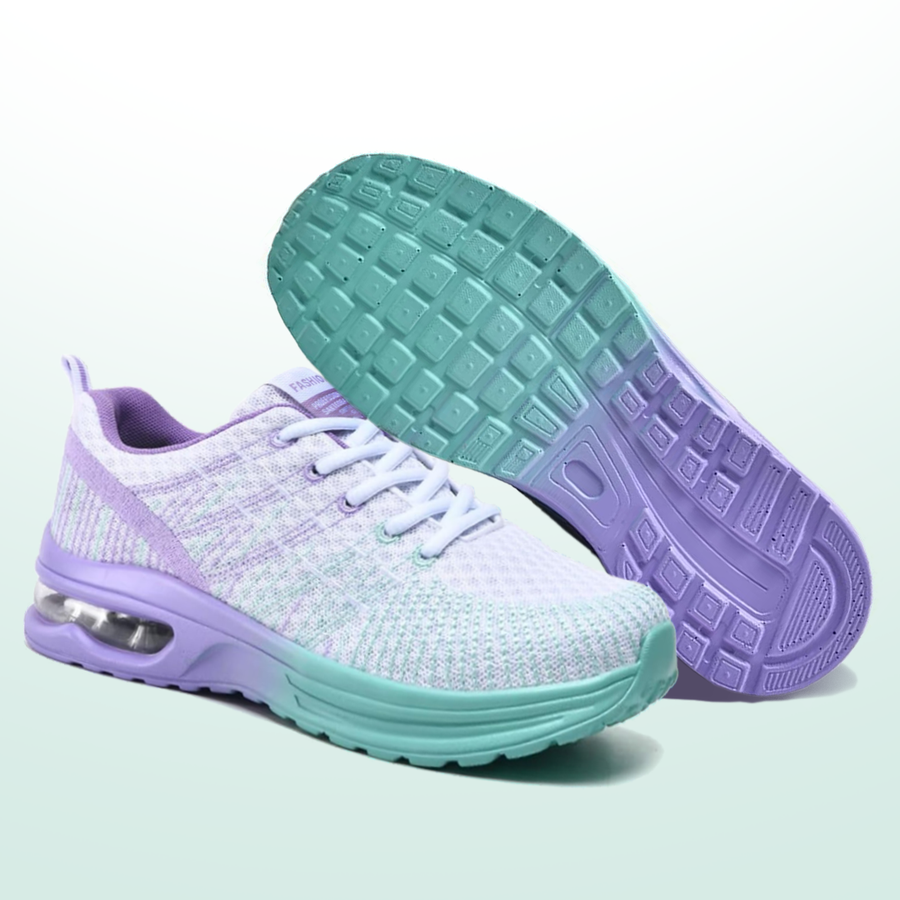 Chloe | Cushioned Shoes in Violet and Turquoise