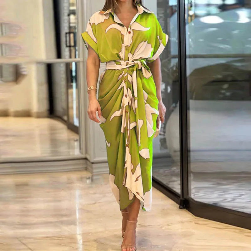 Isla | Belted Shirt Dress