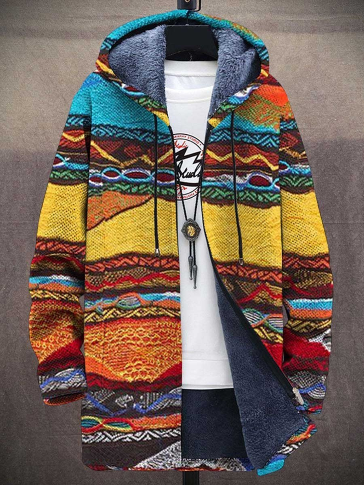 Imogen | Cat Print Hooded Cardigan