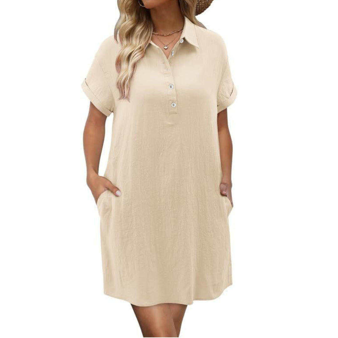 WAVERLY™ – Casual Button-Down Shirt Dress