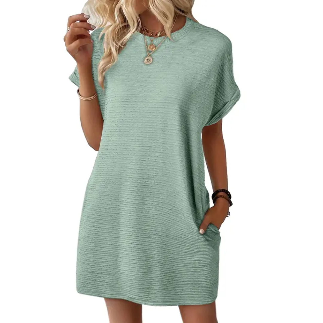HALLIE™ – Relaxed Pocket Mini Dress