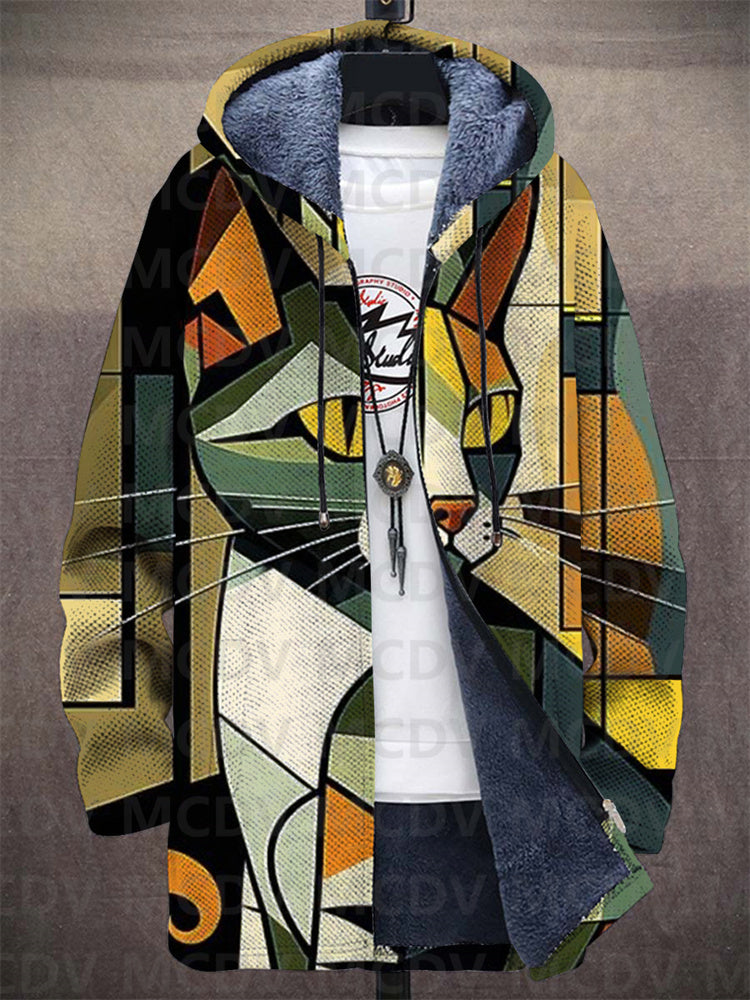Elva | Cat Print Hooded Jacket