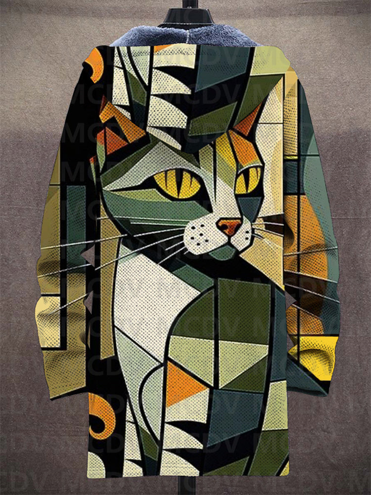 Elva | Cat Print Hooded Jacket