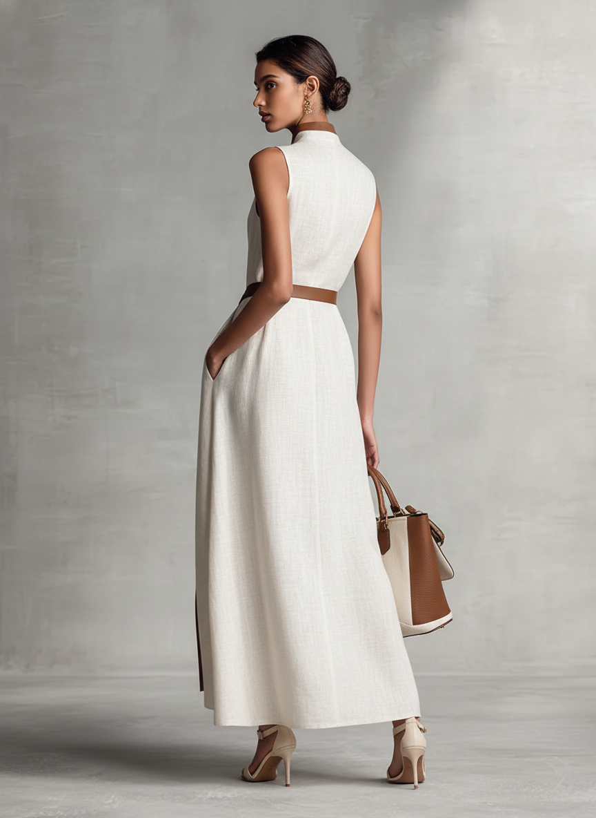 Suzanne | Elegant V Neck Summer Maxi Dress