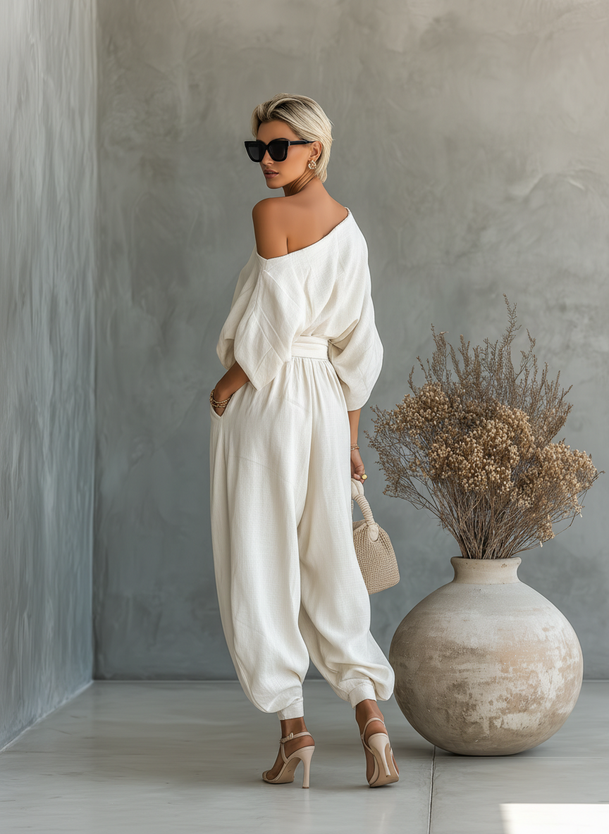 Elvira | Relaxed Off Shoulder Two Piece Set