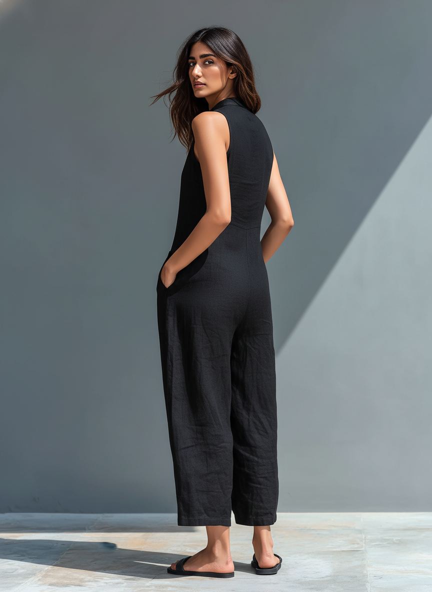 Ruth | Elegant Buttoned Wide Leg Jumpsuit