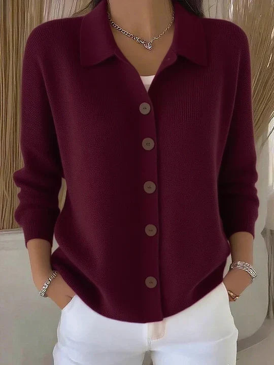 Josephine | Button Front Collared Cardigan