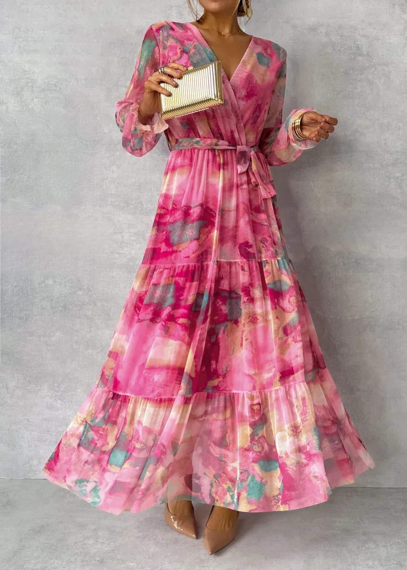 Fenna | Flowing Floral Wrap Dress