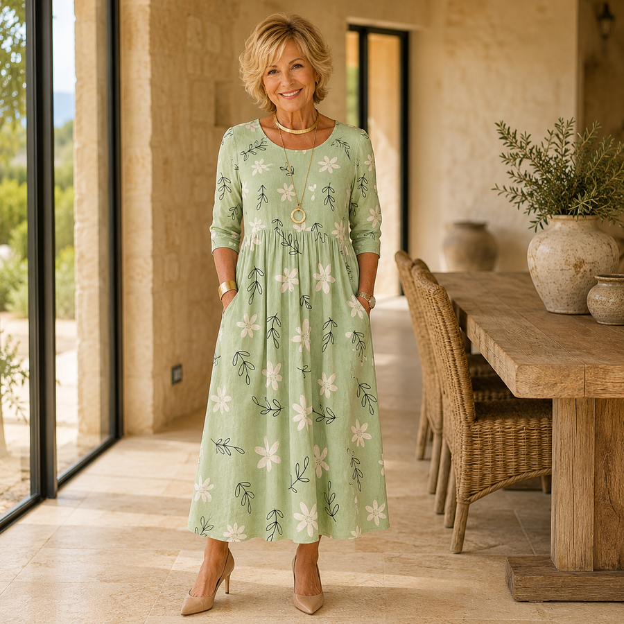 Flora | Floral Pocket Midi Dress