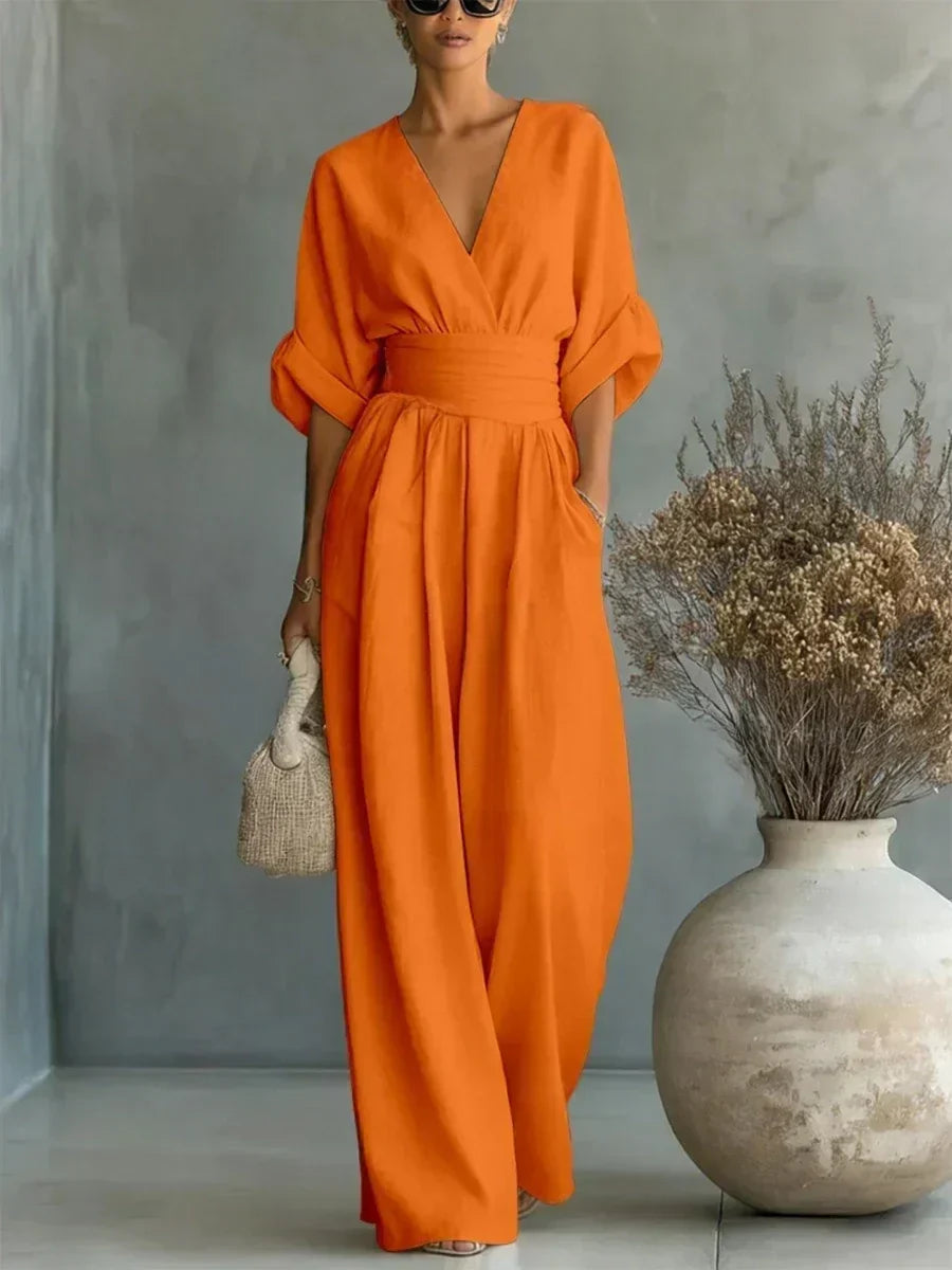 Claire | Elegant Wide Leg Jumpsuit