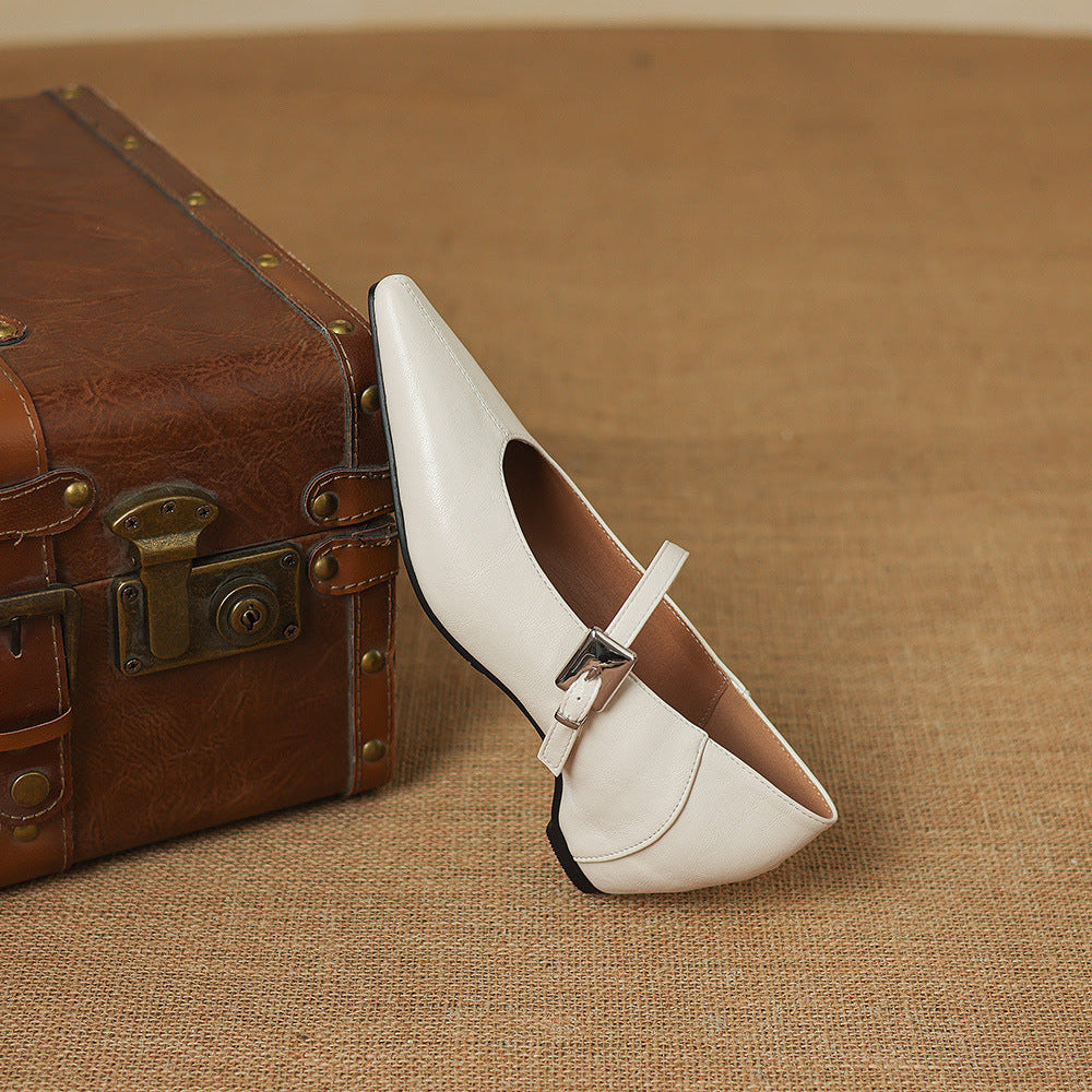 Tamsin | Pointed Toe Mary Jane Flat