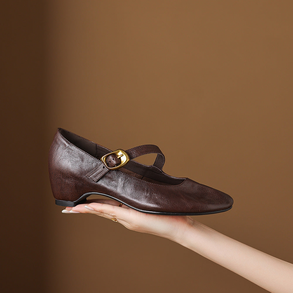 Quira | Round Toe Mary Jane Flat
