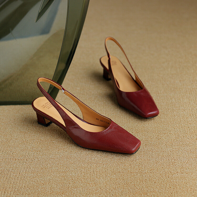Ersa | Leather Slingbacks
