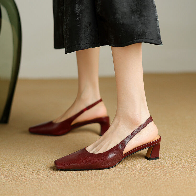 Ersa | Leather Slingbacks