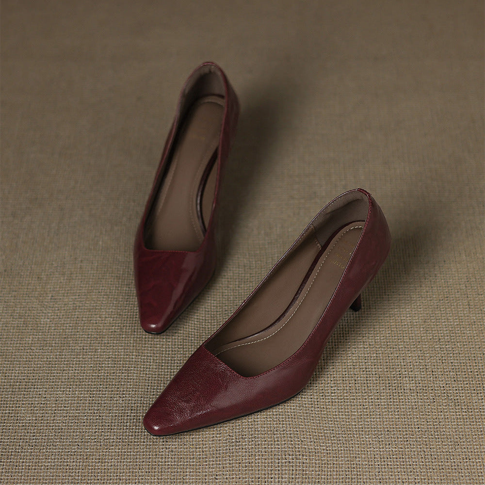 Zala | Leather Heels