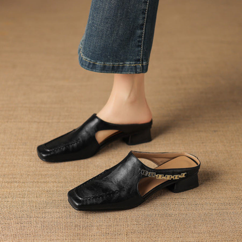 Vyla | Leather Mules
