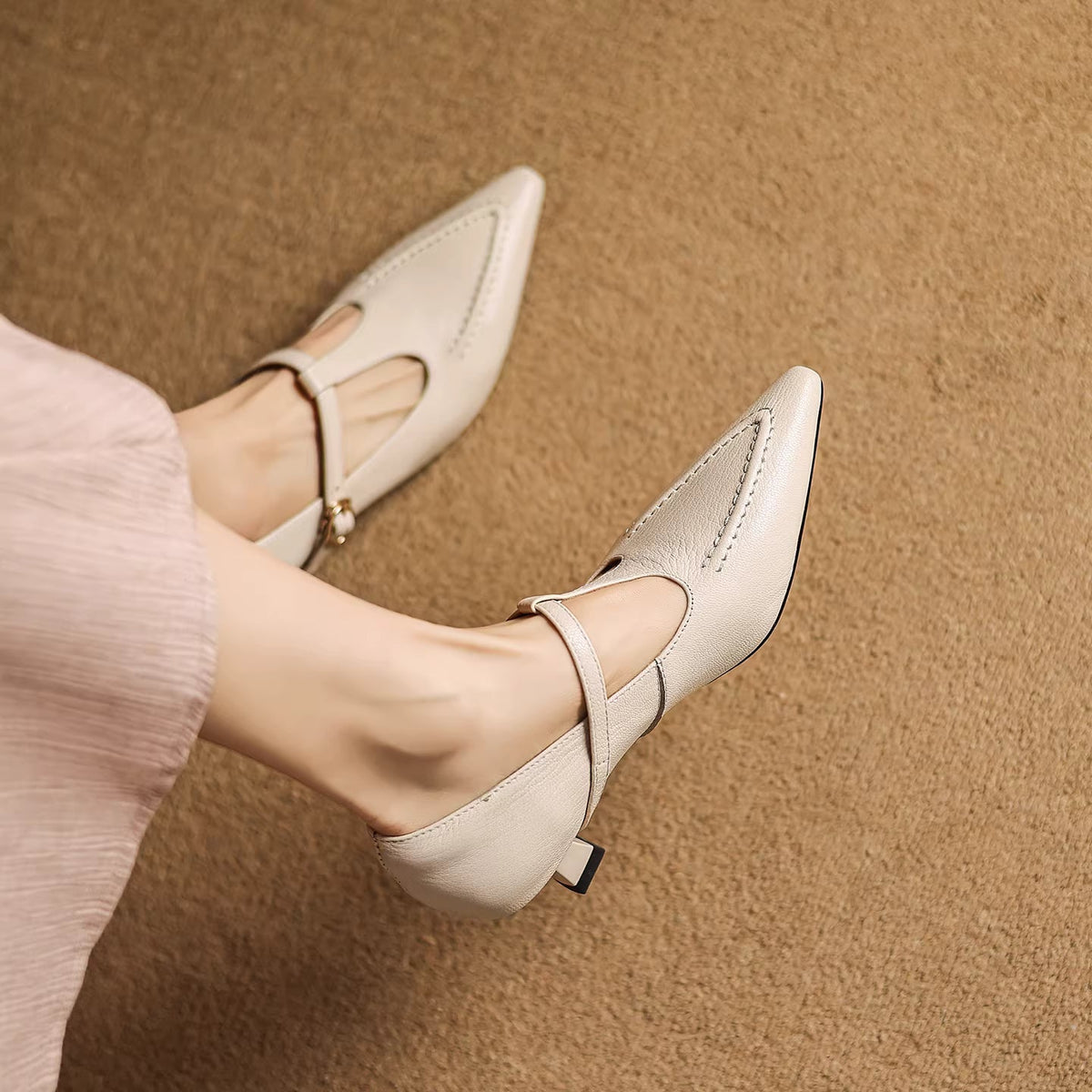 Tirea | Leather Heels