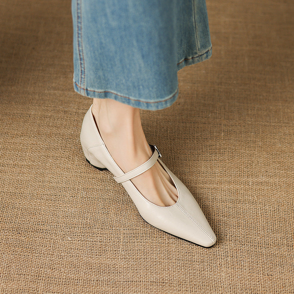 Tamsin | Pointed Toe Mary Jane Flat