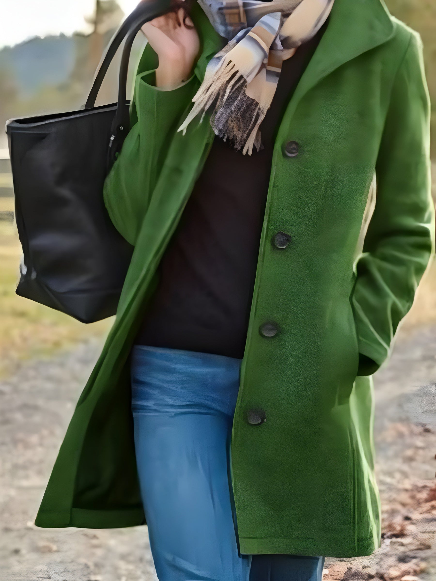 Clarisse Retro Long Woolen Coat