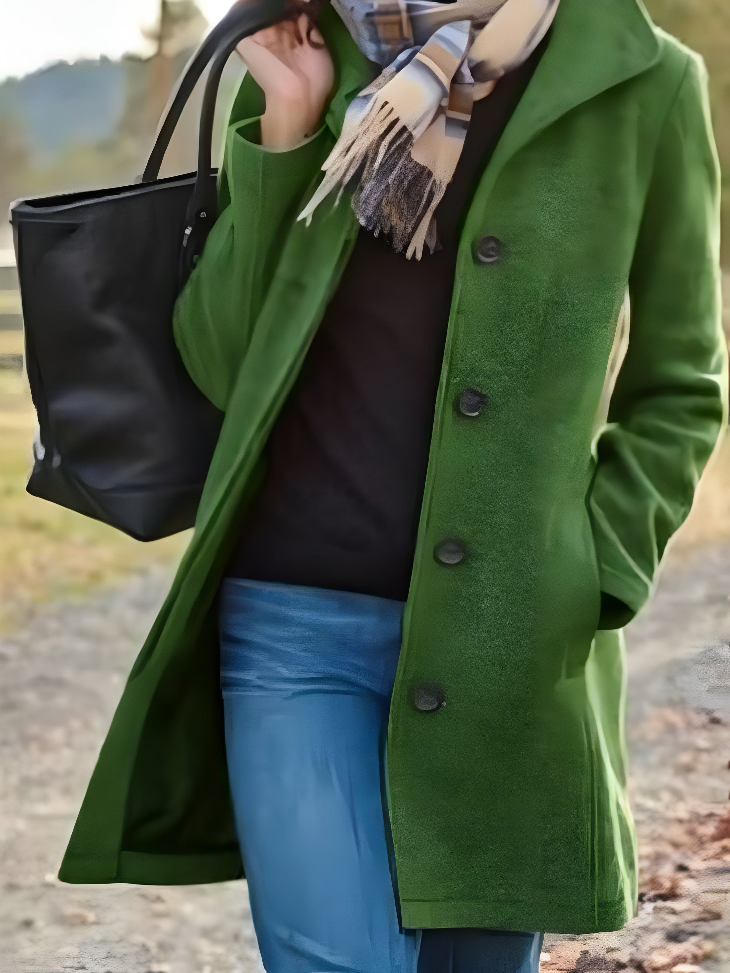 Clarisse Retro Long Woolen Coat