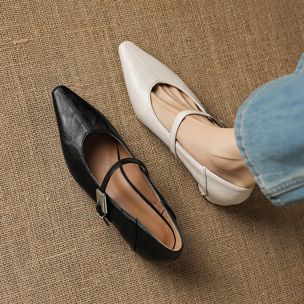 Tamsin | Pointed Toe Mary Jane Flat