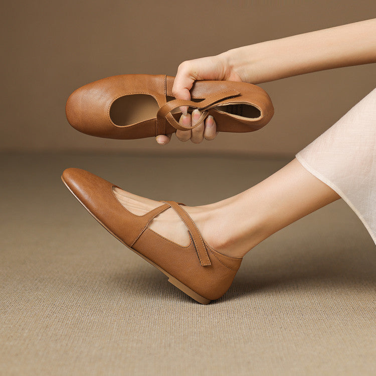 Zeor | Leather Flats