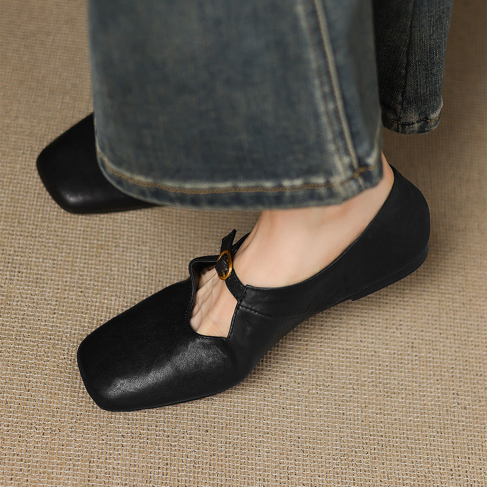 Elspeth | High Vamp Mary Jane Flat