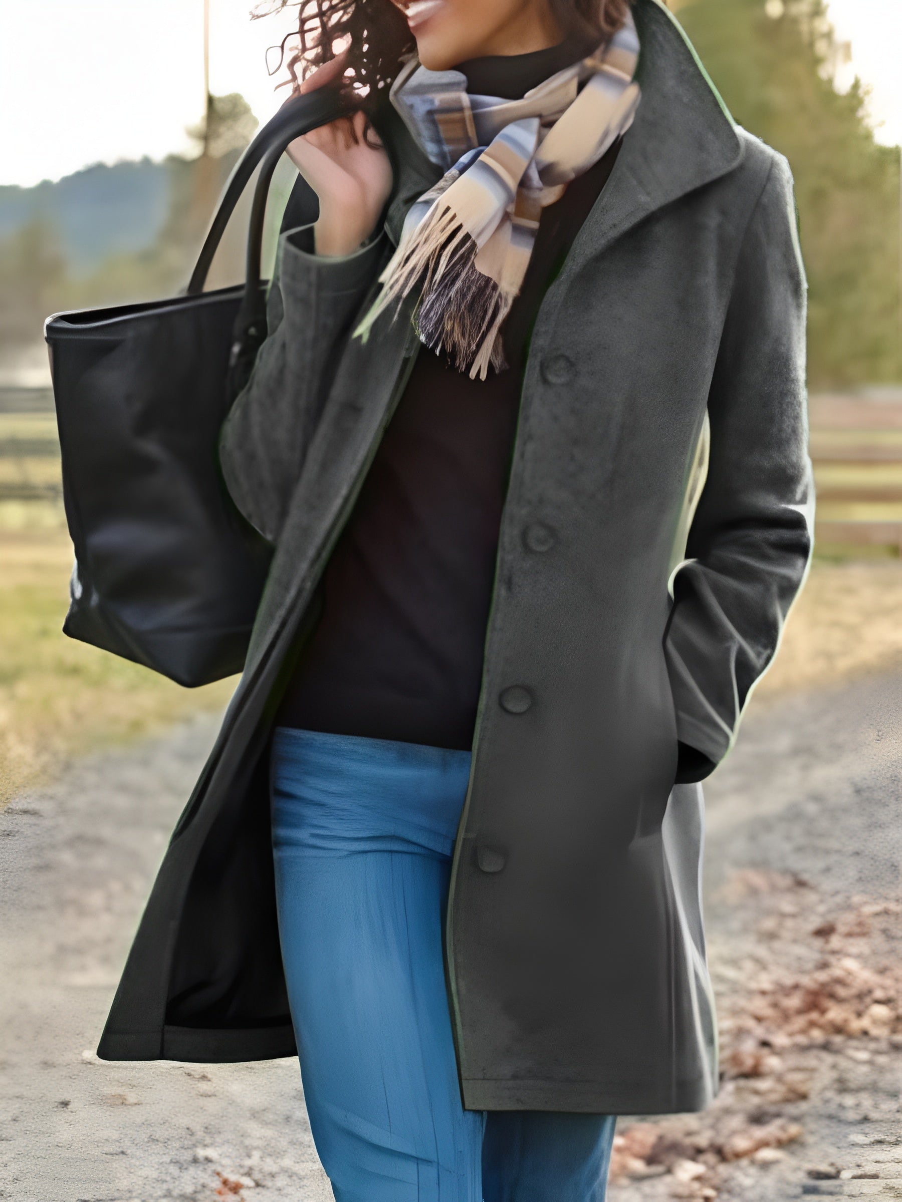 Clarisse Retro Long Woolen Coat