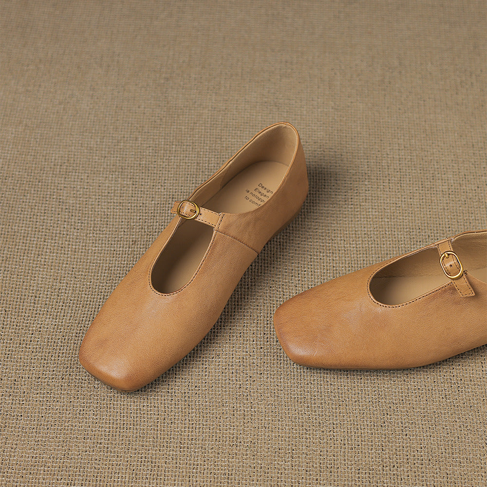Elspeth | High Vamp Mary Jane Flat