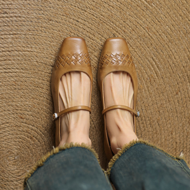 Verity | Square Toe Mary Jane Flat