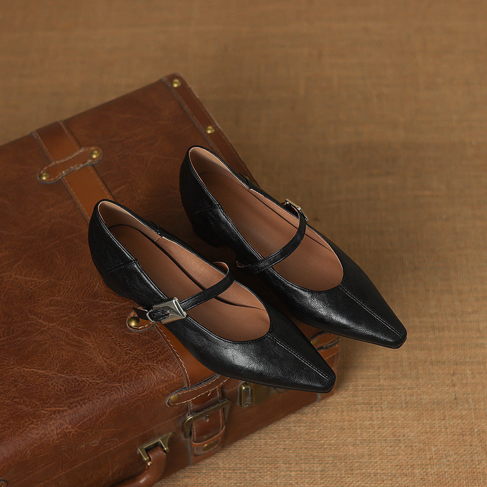 Tamsin | Pointed Toe Mary Jane Flat
