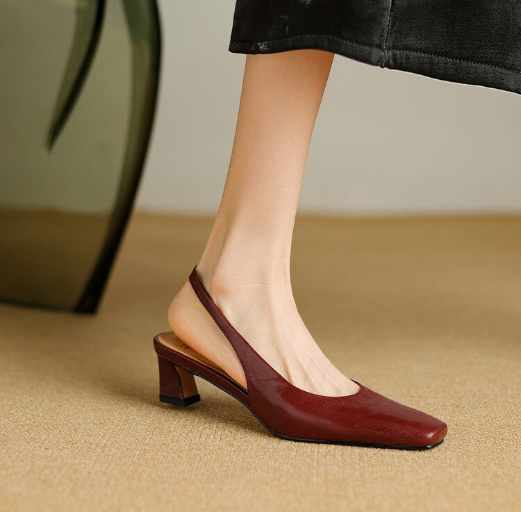 Ersa | Leather Slingbacks
