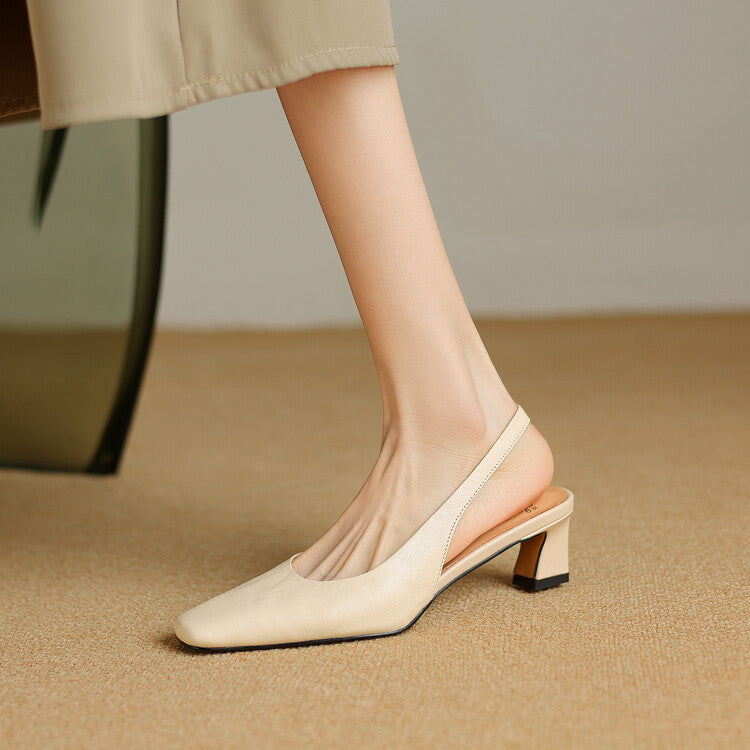 Ersa | Leather Slingbacks