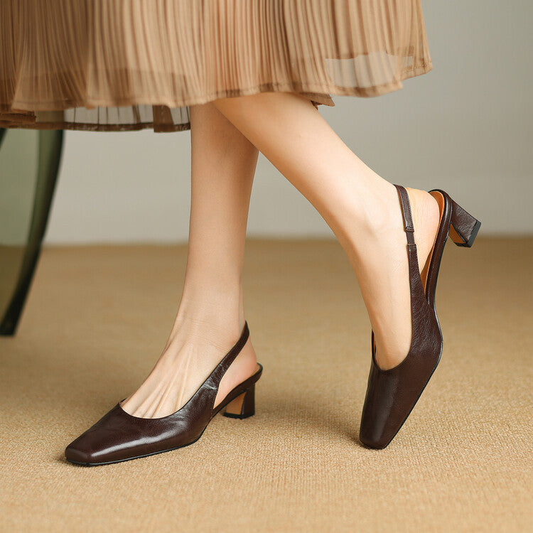 Ersa | Leather Slingbacks