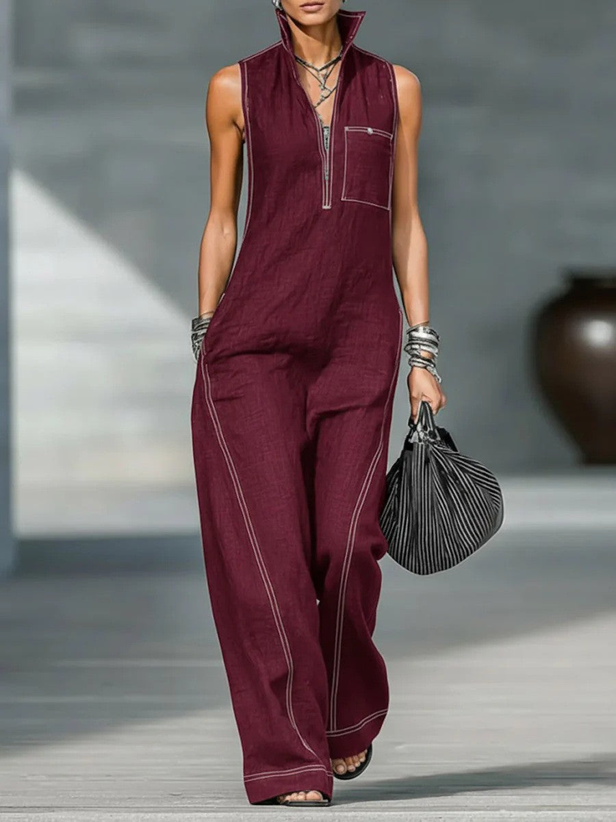 Clara | Sleeveless Minimalist Jumpsuit
