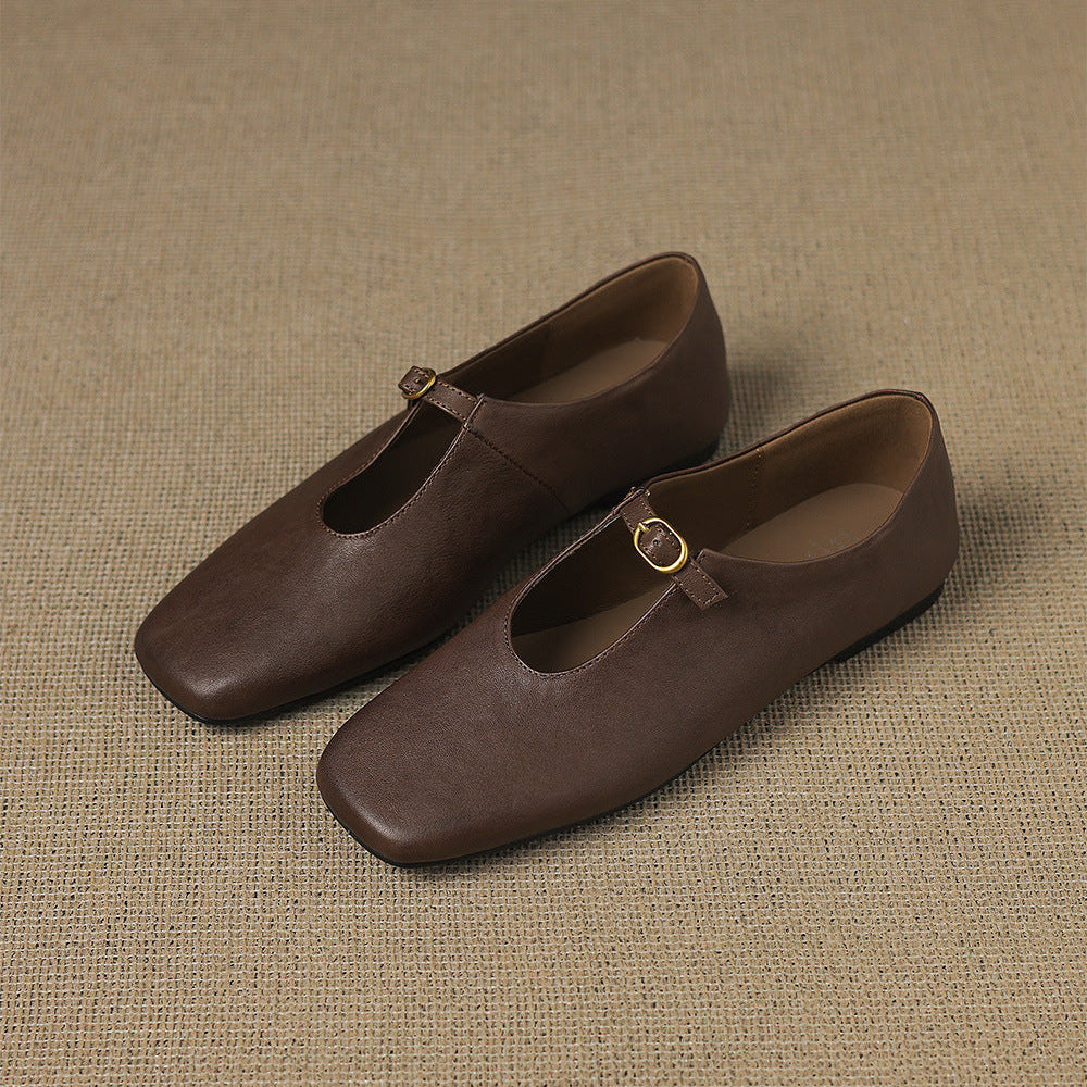Elspeth | High Vamp Mary Jane Flat
