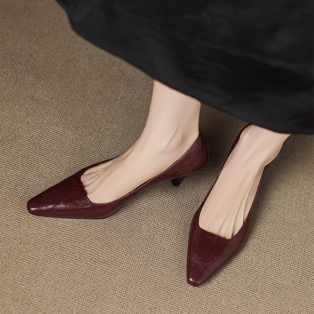 Zala | Leather Heels