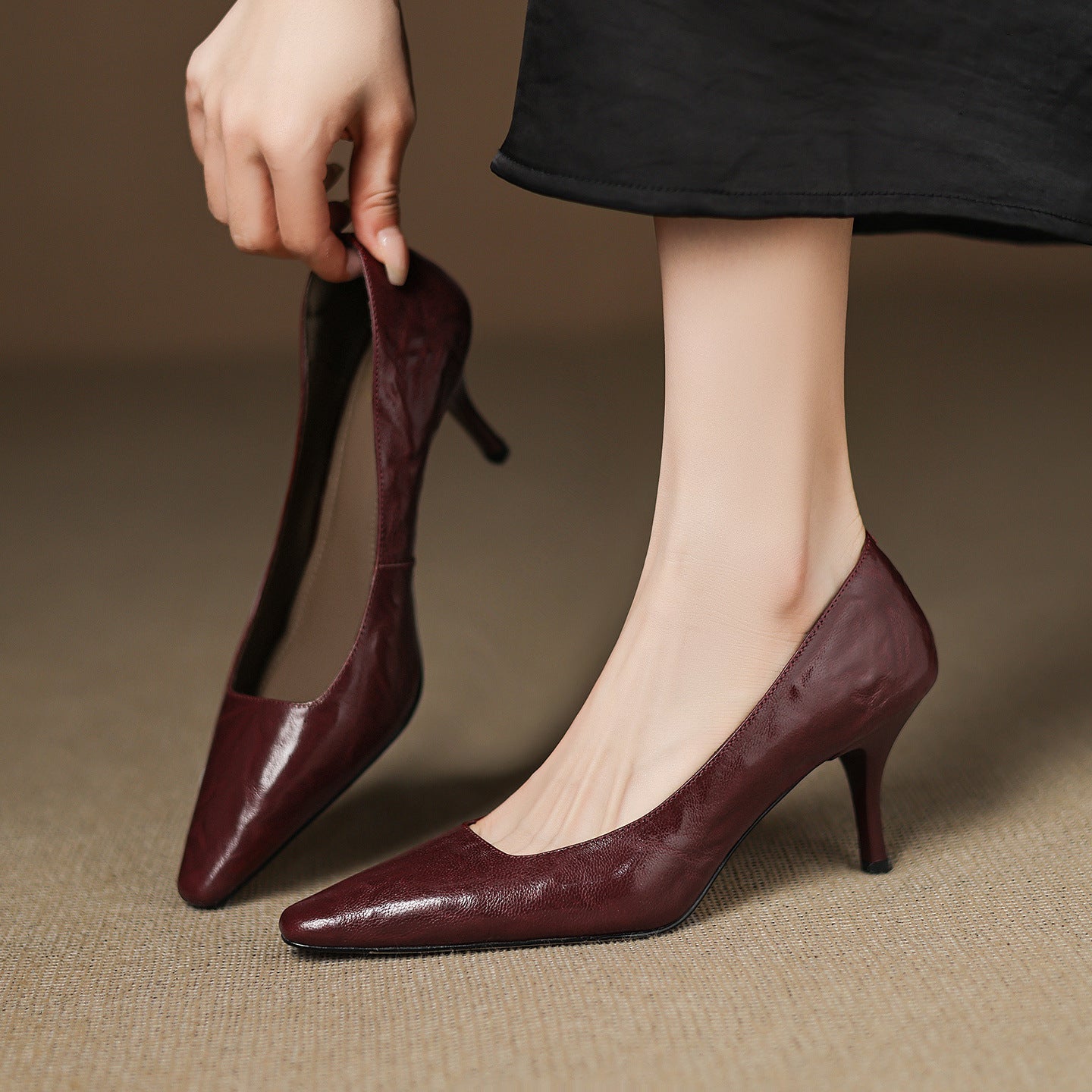 Zala | Leather Heels