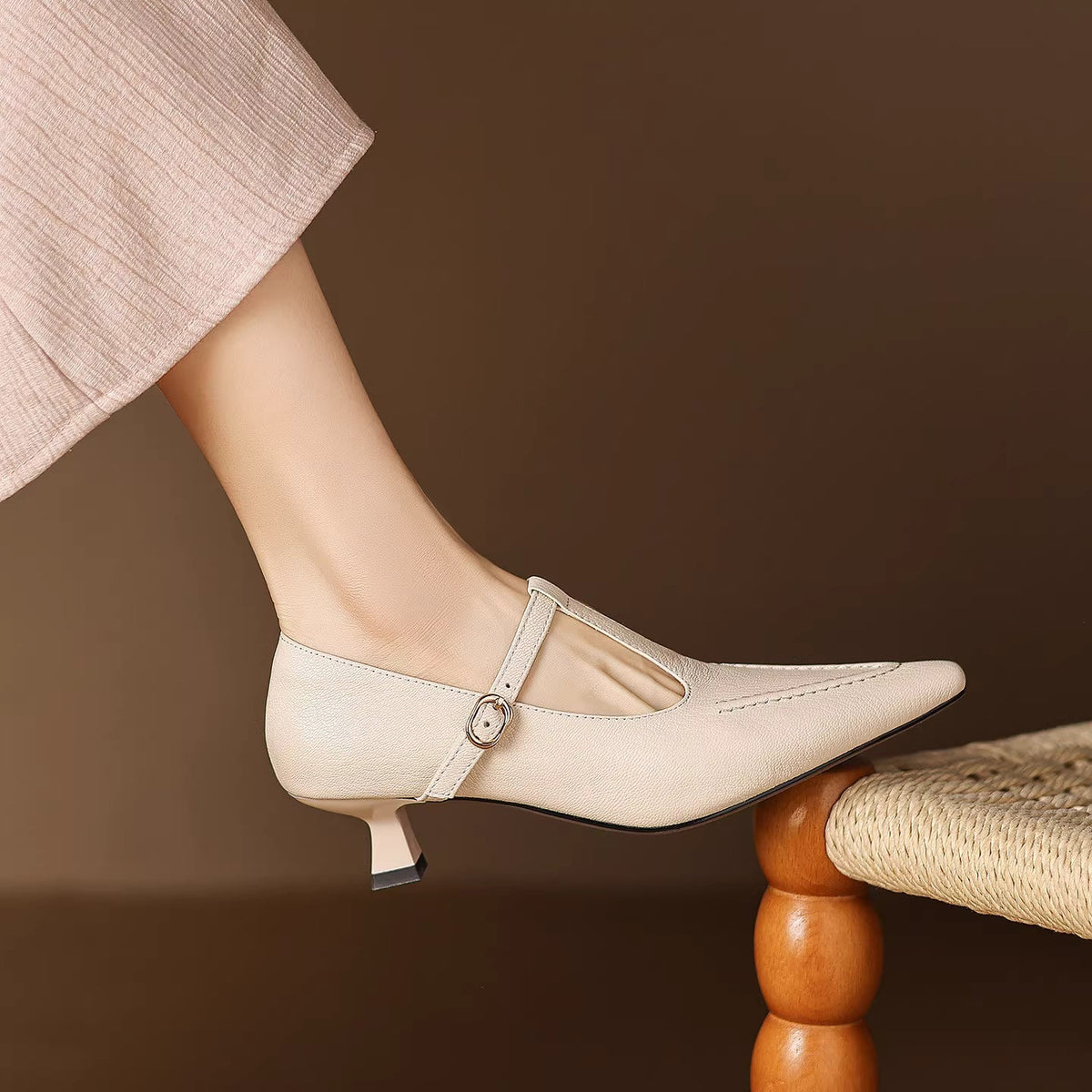 Tirea | Leather Heels