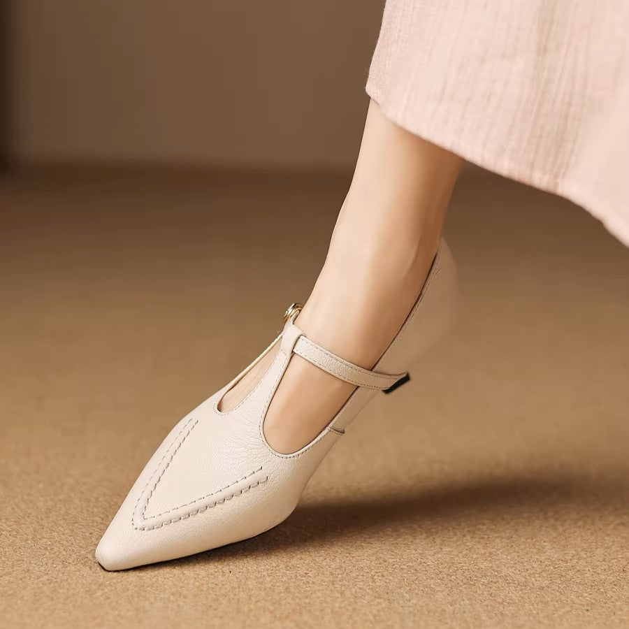 Tirea | Leather Heels