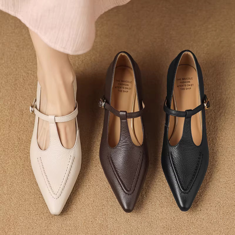 Tirea | Leather Heels