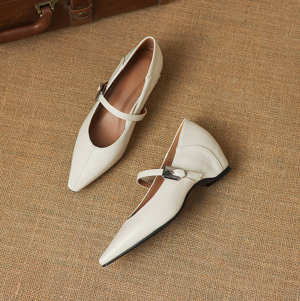 Tamsin | Pointed Toe Mary Jane Flat