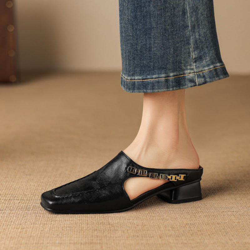 Vyla | Leather Mules